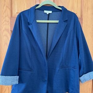 Skies Are Blue Navy Blazer with Cuffs